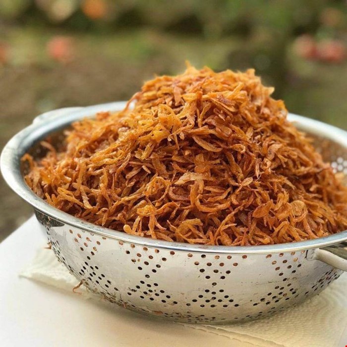 پیاز سرخ کرده با روغن جامد